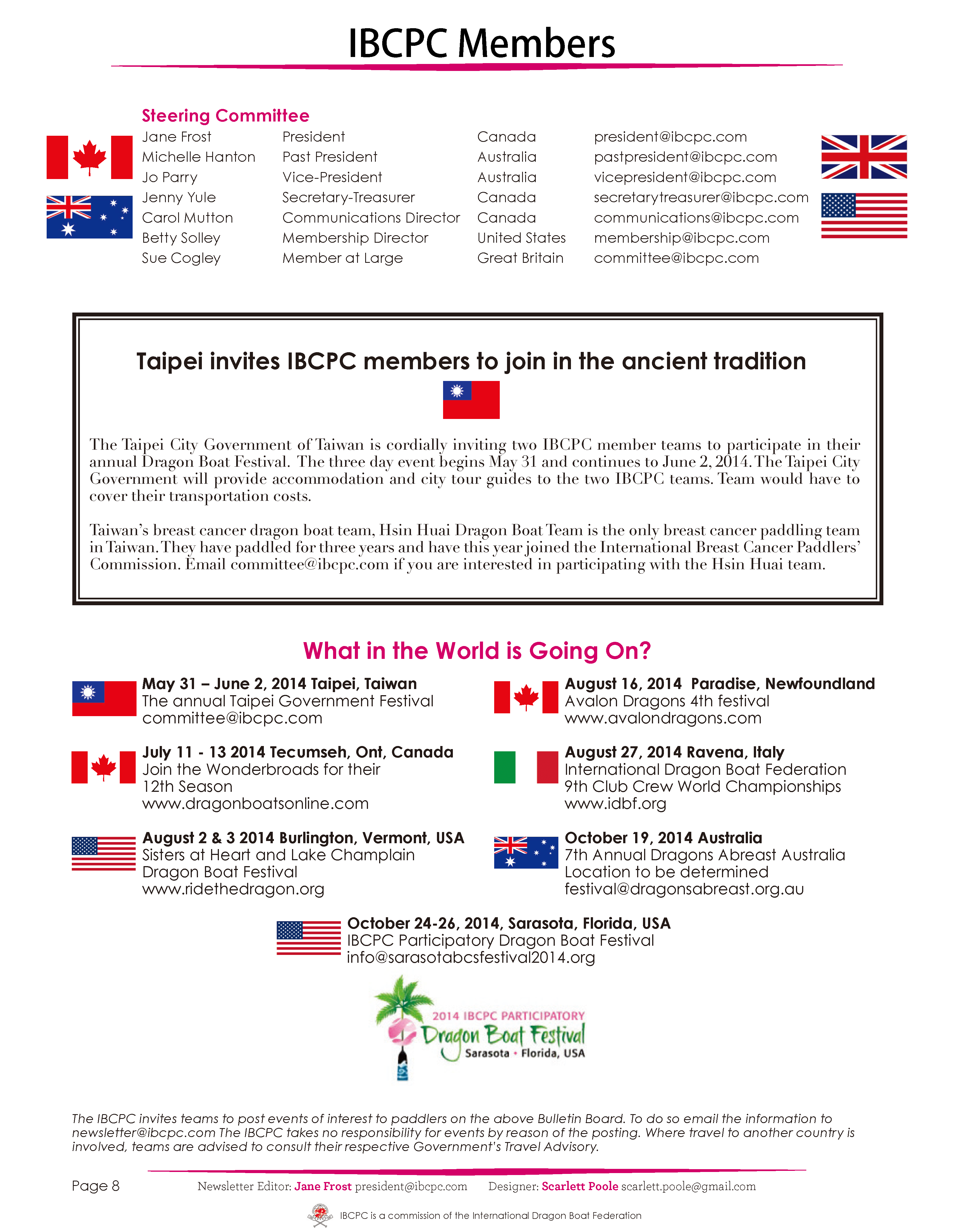 IBCPC國際乳癌龍舟委員會認證書